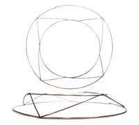 celloexpress 12"/30cm Raised Circle Metal Wreath Frame - Florist Elevated Ring Base Wreath Making Christmas Memorial Home Hanging Decorations (Pack of 5)