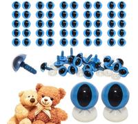 celloexpress 12mm Blue Cats Eyes with Plastic Backs - Safety Eyes for Soft Toy Teddy Bear Animal Making (Pack of 25 Pairs)