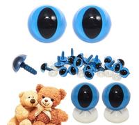 celloexpress 12mm Blue Cats Eyes with Plastic Backs - Safety Eyes for Soft Toy Teddy Bear Animal Making (Pack of 1 Pair)