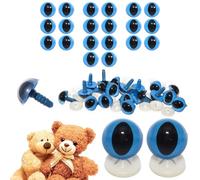 celloexpress 12mm Blue Cats Eyes with Plastic Backs - Safety Eyes for Soft Toy Teddy Bear Animal Making (Pack of 10 Pairs)