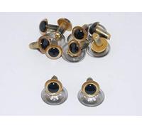 celloexpress 12mm Gold Pearl Eyes with Metal Backs Pack of 5 Pairs | Safety Crystal Eyes for Soft Toy Teddy Bear Animal Making