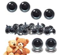 celloexpress 12mm Grey Blue Pearl Crystal Eyes with Metal Backs - Safety Eyes for Soft Toy Teddy Bear Animal Making (Pack of 2 Pairs)