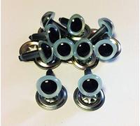 celloexpress 12mm Light Blue Pearl Crystal Eyes with Metal Backs - Safety Eyes for Soft Toy Teddy Bear Animal Making (Pack of 5 Pairs)