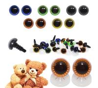celloexpress 12mm Mixed Owl Eyes with Plastic Backs - Safety Eyes for Soft Toy Teddy Bear Animal Making (Pack of 5 Pairs)