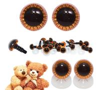 celloexpress 12mm Orange Owl Eyes with Plastic Backs - Safety Eyes for Soft Toy Teddy Bear Animal Making (Pack of 1 Pair)