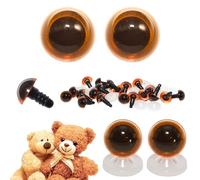 celloexpress 12mm Transparent Light Amber Eyes with Plastic Backs - Safety Eyes for Soft Toy Teddy Bear Animal Making (Pack of 1 Pair)