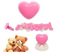 celloexpress 12mm x 11mm Flamingo Pink Heart Nose with Plastic Back - Safety Noses for Soft Toy Teddy Bear Animal Making (Pack of 1)
