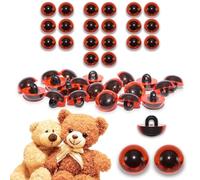 celloexpress 13.5mm Amber Sew On Eyes - 10 Pairs - Half Round Button Eyes for Teddy Bear Animal Soft Toy Making
