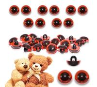 celloexpress 13.5mm Amber Sew On Eyes - 5 Pairs - Half Round Button Eyes for Teddy Bear Animal Soft Toy Making