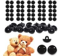 celloexpress 13.5mm Black Sew On Eyes - 25 Pairs - Half Round Button Eyes for Teddy Bear Animal Soft Toy Making