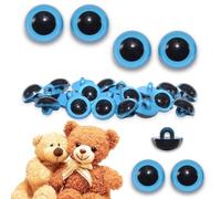celloexpress 13.5mm Blue Sew On Eyes - 2 Pairs - Half Round Button Eyes for Teddy Bear Animal Soft Toy Making