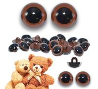 celloexpress 13.5mm Brown Sew On Eyes - 1 Pair - Half Round Button Eyes for Teddy Bear Animal Soft Toy Making