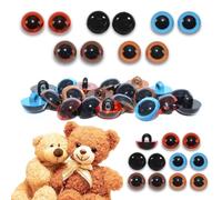 celloexpress 13.5mm Mixed Colours Sew On Eyes - 5 Pairs - Half Round Button Eyes for Teddy Bear Animal Soft Toy Making