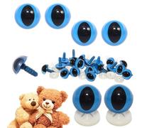 celloexpress 15mm Blue Cats Eyes with Plastic Backs - Safety Eyes for Soft Toy Teddy Bear Animal Making (Pack of 2 Pairs)
