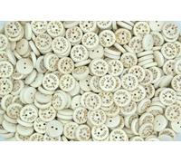 celloexpress 15mm Born in 2025 Natural Wooden Buttons with Patterns & Quotes - Sewing Crafting Decorative Prints Crafts (Pack of 50)