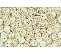 celloexpress 15mm Born in 2026 Natural Wooden Buttons with Patterns & Quotes - Sewing Crafting Decorative Prints Crafts (Pack of 25)