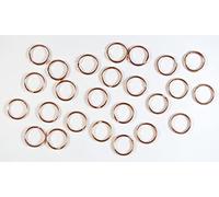 celloexpress 15mm Double Loop Split Ring for Keyrings and Craft Making (Round Rose Gold, Pack of 25)
