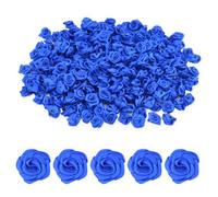 celloexpress 15mm Royal Blue Satin Ribbon Roses - Small Flower Buds - Crafts, Embellishments (Pack of 10)