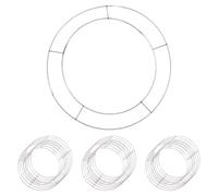 celloexpress 16"/40cm Flat Circle Metal Wreath Frame - Florist Ring Base Wreath Making Christmas Memorial Home Hanging Decorations (Pack of 10)
