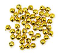celloexpress 16mm Yellow Gold Jingle Bells - Mini Christmas Craft DIY Festive Decorations Gift Wrap (Pack of 25)