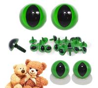 celloexpress 18mm Green Cats Eyes with Plastic Backs - Safety Eyes for Soft Toy Teddy Bear Animal Making (Pack of 1 Pair)