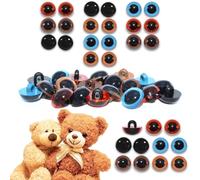 celloexpress 18mm Mixed Colours Sew On Eyes - 10 Pairs - Half Round Button Eyes for Teddy Bear Animal Soft Toy Making