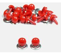 celloexpress 18mm Solid Red Safety Eyes with Metal Backs for Teddy Bear/Animal Soft Toy Making - Pack of 10 Pairs