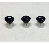 celloexpress 18mm x 14mm Black Triangle Noses with Plastic Backs - Safety Noses for Soft Toy Teddy Bear Animal Making (Pack of 3)