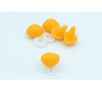celloexpress 18mm x 14mm Yellow Triangle Noses with Plastic Backs - Safety Noses for Soft Toy Teddy Bear Animal Making (Pack of 5)