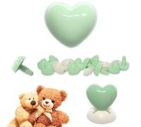 celloexpress 18mm x 15mm Mint Green Heart Nose with Plastic Back - Safety Noses for Soft Toy Teddy Bear Animal Making (Pack of 1)