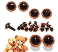celloexpress 19mm Orange Owl Eyes with Plastic Backs - Safety Eyes for Soft Toy Teddy Bear Animal Making (Pack of 2 Pairs)