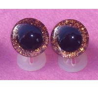 celloexpress 20mm Orange 3D Glitter Eyes with Plastic Backs - Sparkle Safety Eyes for Soft Toy Teddy Bear Animal Making (Pack of 1 Pair)