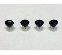 celloexpress 20mm x 16mm Black Triangle Noses with Plastic Backs - Safety Noses for Soft Toy Teddy Bear Animal Making (Pack of 4)