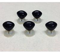 celloexpress 20mm x 16mm Black Triangle Noses with Plastic Backs - Safety Noses for Soft Toy Teddy Bear Animal Making (Pack of 5)