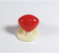 celloexpress 20mm x 16mm Bright Red Triangle Noses with Plastic Backs - Safety Noses for Soft Toy Teddy Bear Animal Making (Pack of 1)