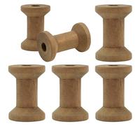 celloexpress 20mm x 30mm Dark Brown Wooden Spools Empty Bobbins - Thread Ribbon Reel Sewing Stitching Crafts (Pack of 1)