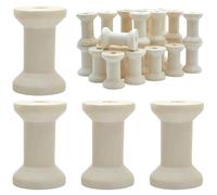 celloexpress 20mm x 30mm Natural Wooden Spools Empty Bobbins - Thread Ribbon Reel Sewing Stitching Crafts (Pack of 10)