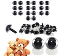 celloexpress 21mm Clear Cats Eyes with Plastic Backs - Transparent Safety Eyes for Soft Toy Teddy Bear Animal Making (Pack of 10 Pairs)