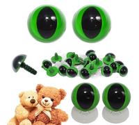 celloexpress 21mm Green Cats Eyes with Plastic Backs - Safety Eyes for Soft Toy Teddy Bear Animal Making (Pack of 1 Pair)