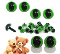 celloexpress 21mm Green Cats Eyes with Plastic Backs - Safety Eyes for Soft Toy Teddy Bear Animal Making (Pack of 2 Pairs)