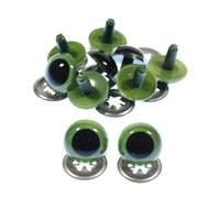celloexpress 21mm Painted Green Crystal Eyes with Metal Backs - Safety Eyes for Soft Toy Teddy Bear Animal Making (Pack of 5 Pairs)