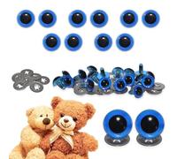 celloexpress 21mm Royal Blue Crystal Eyes with Metal Backs - Safety Eyes for Soft Toy Teddy Bear Animal Making (Pack of 5 Pairs)