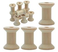celloexpress 21mm x 29mm Natural Wooden Spools Empty Bobbins - Thread Ribbon Reel Sewing Stitching Crafts (Pack of 25)