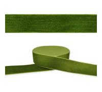 celloexpress 25mm Olive Green 152 Velvet Ribbon - High Density Single Faced Gift Wrap Bow Making (2m)