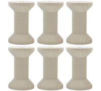 celloexpress 28mm x 45mm Natural Wooden Spools Empty Bobbins - Thread Ribbon Reel Sewing Stitching Crafts (Pack of 10)