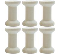 celloexpress 30mm x 48mm Natural Wooden Spools Empty Bobbins - Thread Ribbon Reel Sewing Stitching Crafts (Pack of 10)
