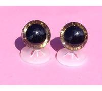 celloexpress 3D Gold 30mm Glitter Sparkle Eyes with Plastic Backs - Safety Glitter Sparkle Eyes for Soft Toy or Teddy Bear Making - Pack of 1 Pair