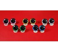 celloexpress 3D Mix 2 14mm Glitter Sparkle Eyes with Plastic Backs - Safety Glitter Sparkle Eyes for Soft Toy or Teddy Bear Making - Pack of 10 Pairs