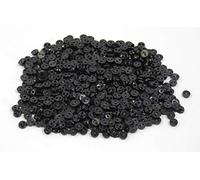 celloexpress 4mm Black Circles Mini Doll Buttons for Dolls & Soft Toys Clothes - 4mm Assorted Colours & Designs (Pack of 200, Black Circles)