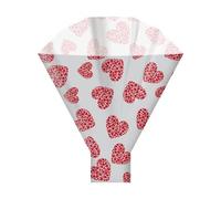 celloexpress 50cm x 35cm Double Hearts Red Florist Bouquet Flower Sleeves - Gift Wrap, Cellophane Bag, Packing Cover (Pack of 10)